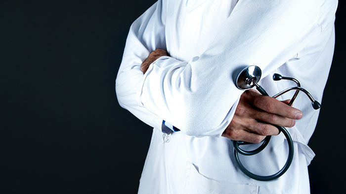 Doctor consulting with a patient in a medical clinic